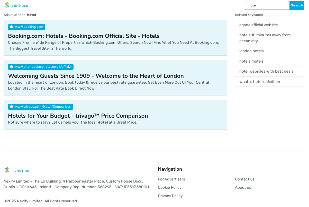 landing page